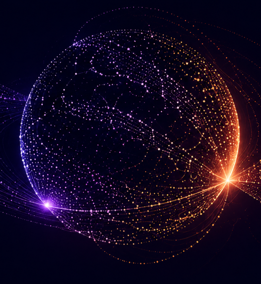 animated globe with pixel graphics