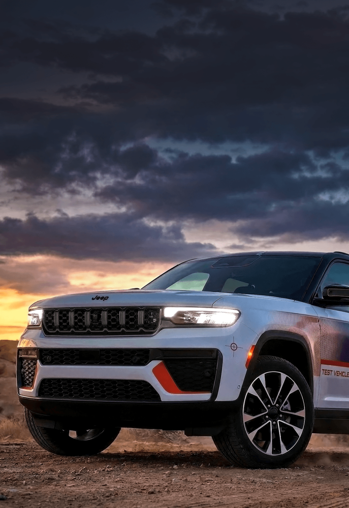 big SUV in a desert environment