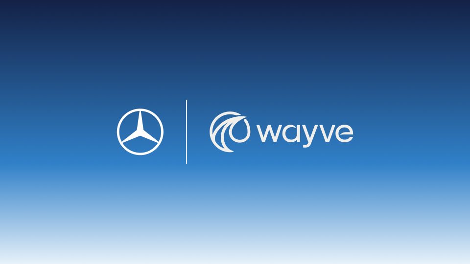wayve and mercedes logo lock up